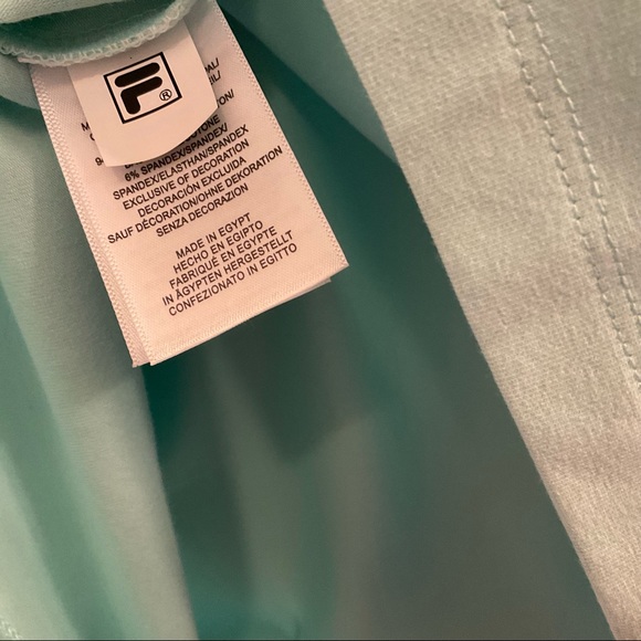 FILA Colorblock T-Shirt - NWT - Medium - Mint White Black - Picture 7 of 9